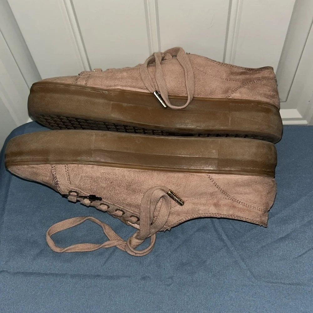 Topshop Pink Suede Sneakers